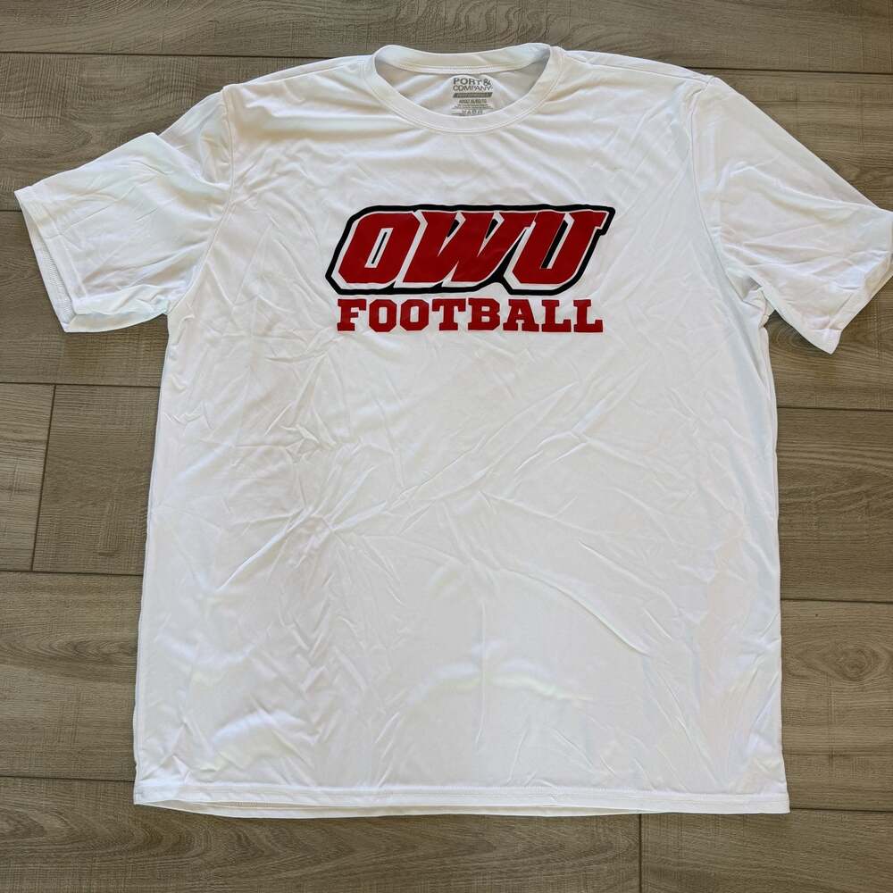 Ohio Wesleyan OWU Football T-Shirt Mens XL White